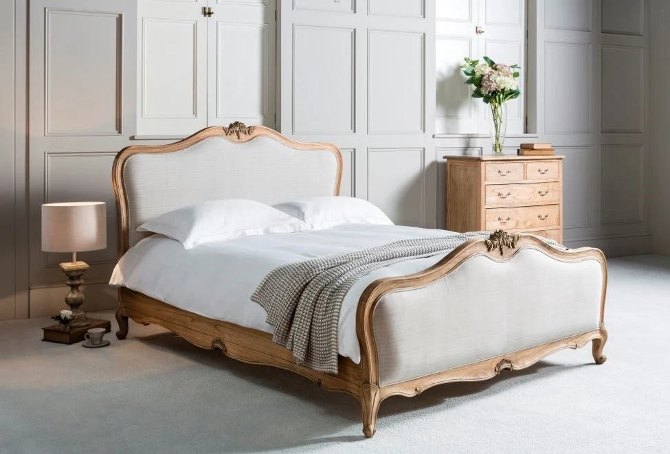 Chic Linen Upholstered Bed Frame