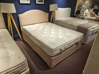 Clearance: 150 x 200cm Vispring Regal Superb Divan Set with Clabon Headboard