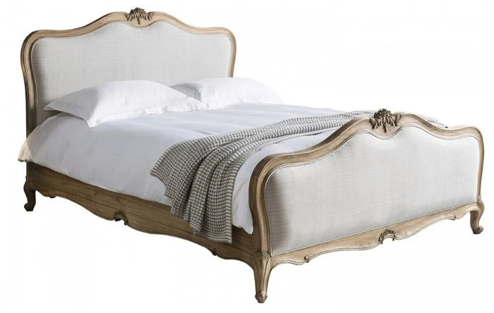 Chic Linen Upholstered Bed Frame